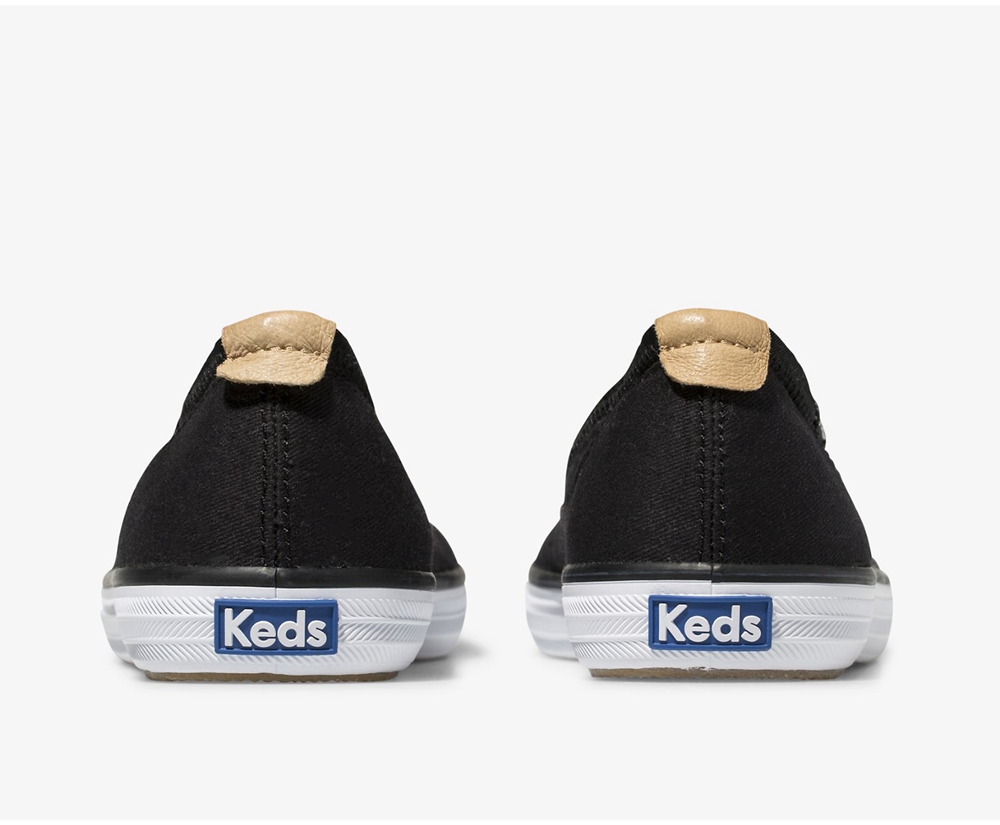 Slip Ons Keds Mujer Negros - Bryn - 8645-KQYXC